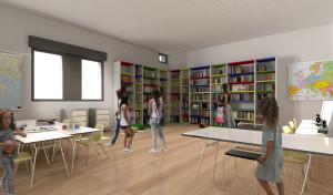 Biblio Falcone Borsellino: il render del progetto